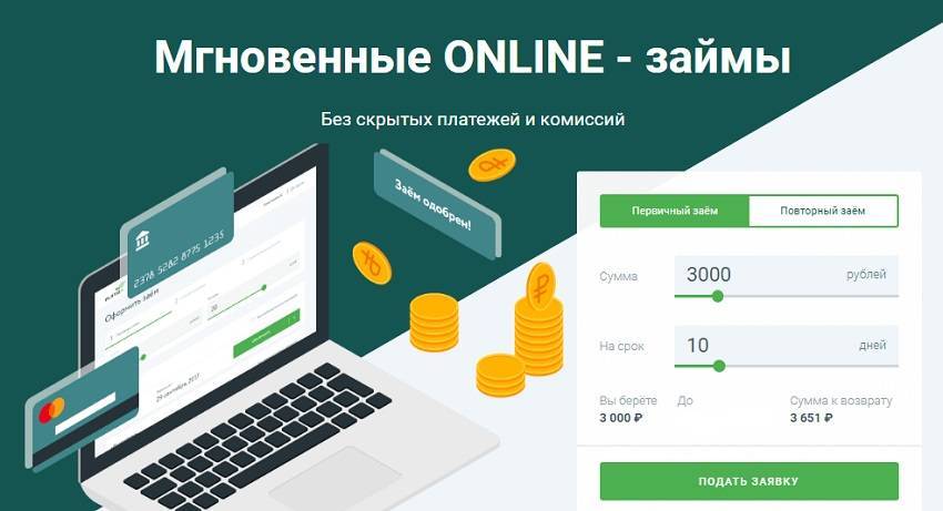 Микрокредиты онлайн с переводом на карту, счет, выплатой наличными в россии