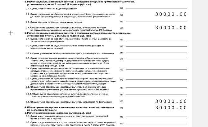 Примеры заполнения налоговой декларации по налогу на доходы физических лиц за 2020 год (форма 3-ндфл)
