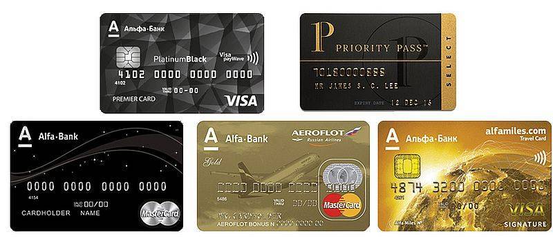 Дебетовые карты «visa platinum black / mastercard black edition» от альфа-банка