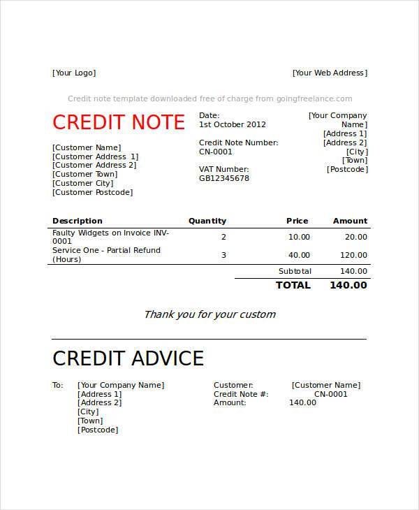 Кредит-нота от поставщика – что это, образец и значение в бухгалтерии