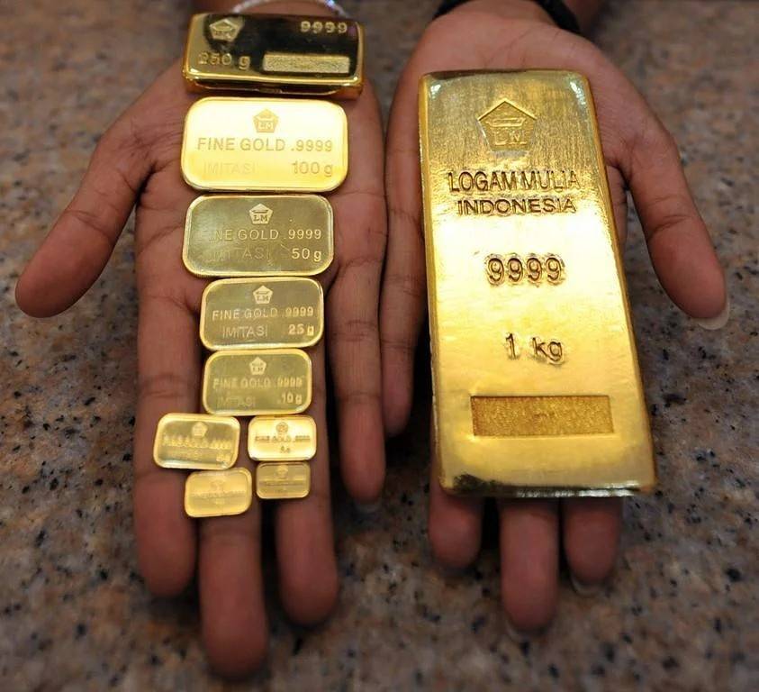Сколько весит один стандартный слиток золота и его размер
