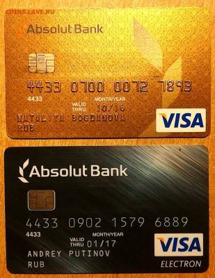 Кредитные карты абсолют банк