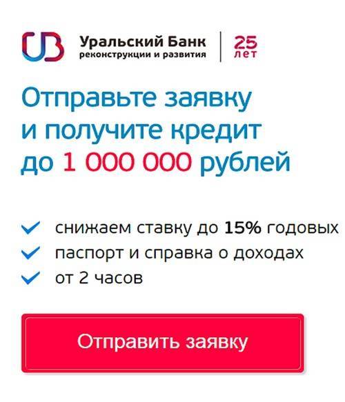 Кредит на 10 лет в уральском банке реконструкции и развития | банки.ру