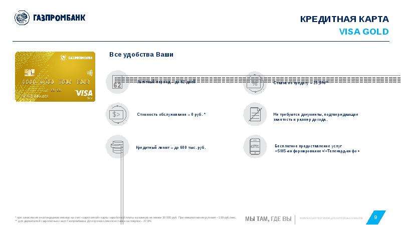 Кредитная «удобная карта» от газпромбанка — обзор на много-кредитов.ру