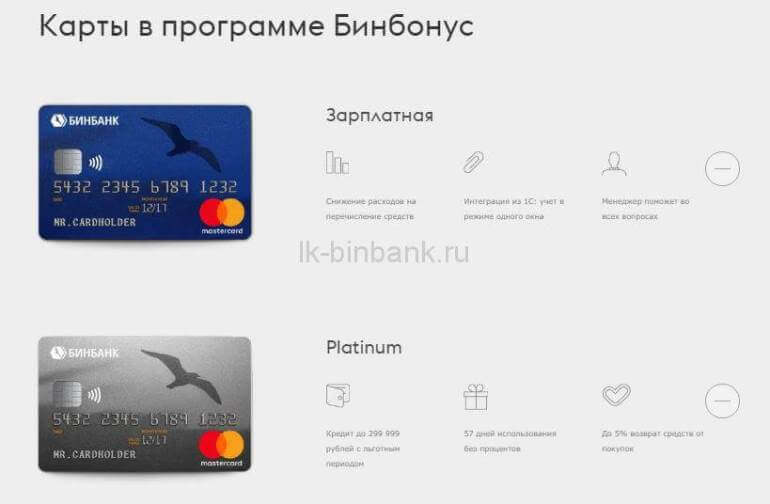 Бинбанк: онлайн заявка на кредитную карту с моментальным решением